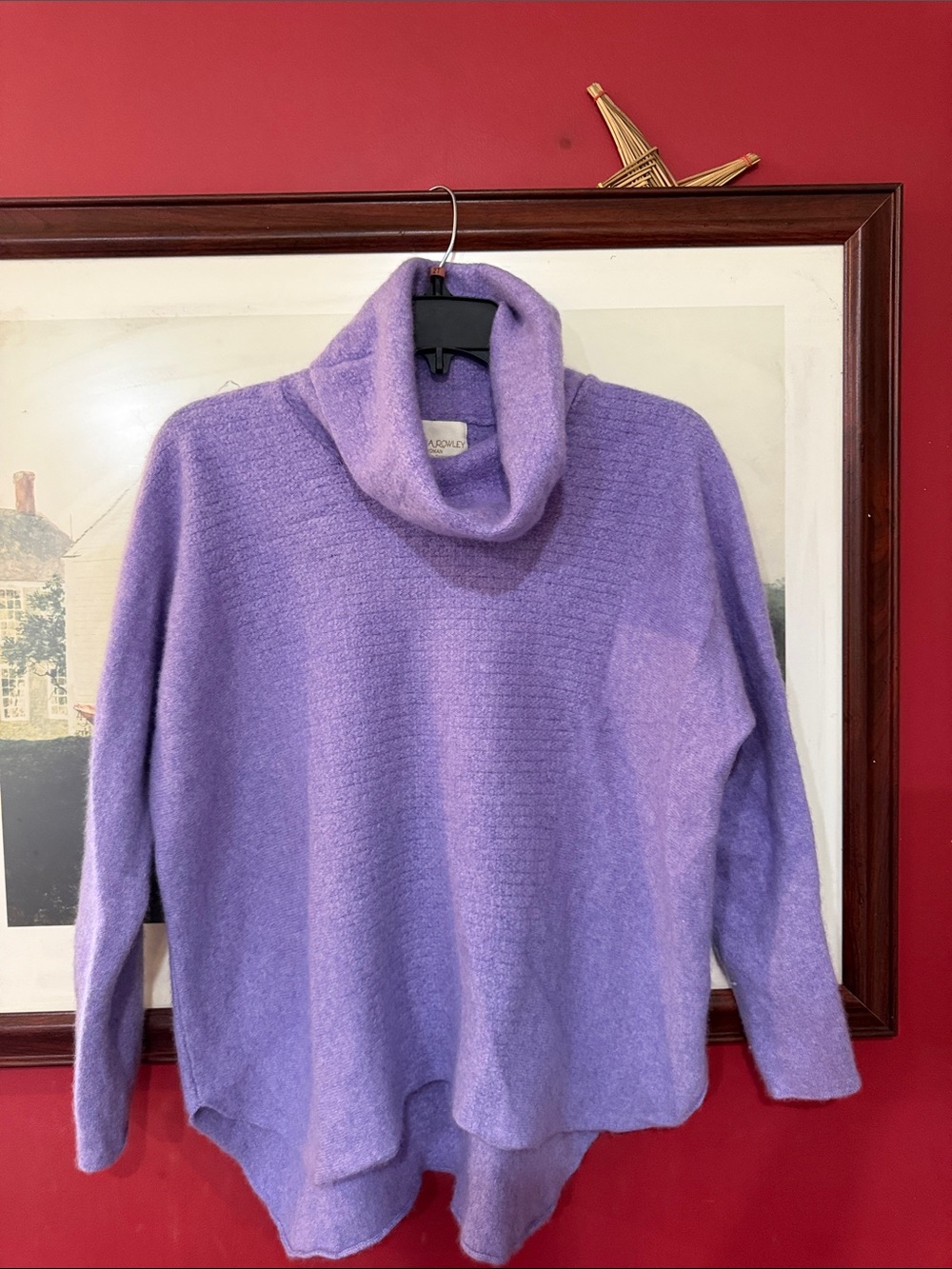 Cynthia Rowley Lilac Cowl Neck Sweater